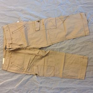 Polo Jeans Co. Ralph Lauren Cargo Pant Capri | Size 10 | 100% Cotton | Khaki